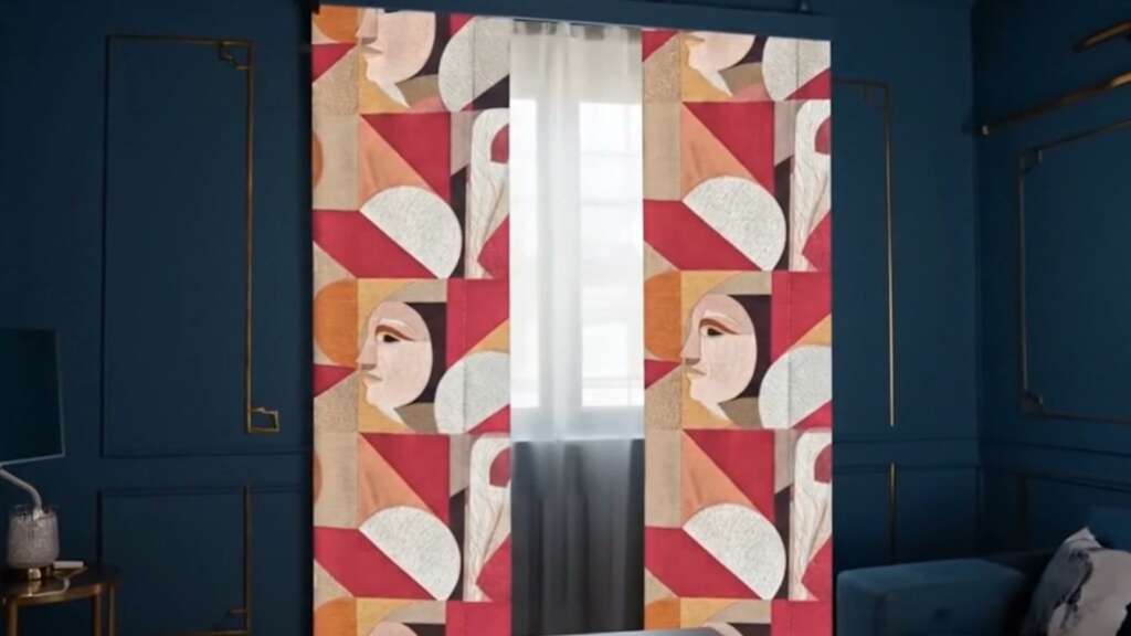 Studio privato con tende di lusso Gani The Sign, allestimento Deco Focus