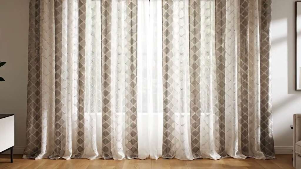 Living con tende di lusso Gani The Sign, allestimento Diamond Veil